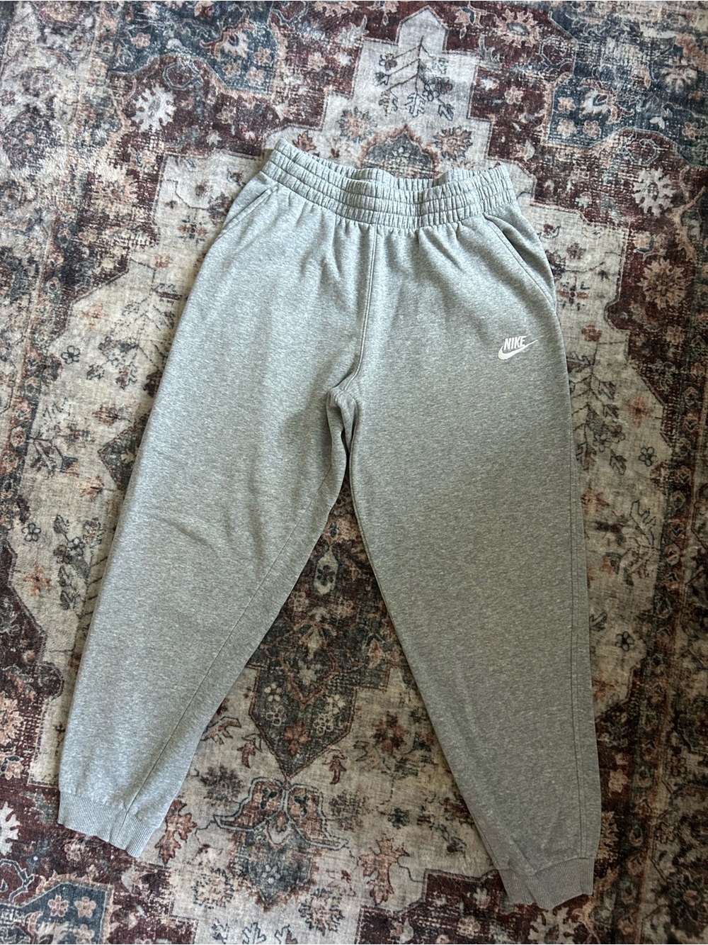 Nike Kids Heather Gray Fleece Joggers